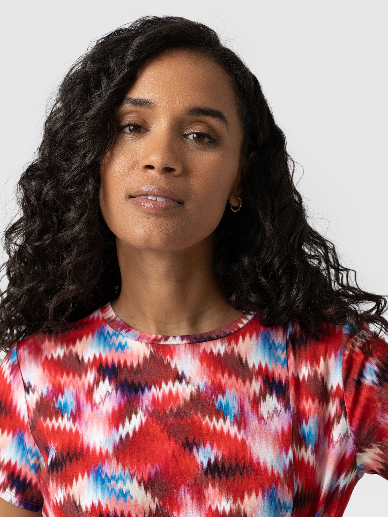 Kensal Twist Front Tee Red Marble - Women's Dresses | Saint + Sofia® USA